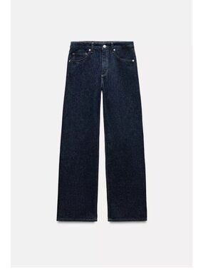 Zara Slouchy TRF Mid-rise Wide Leg Jeans (Wool effect fabric)